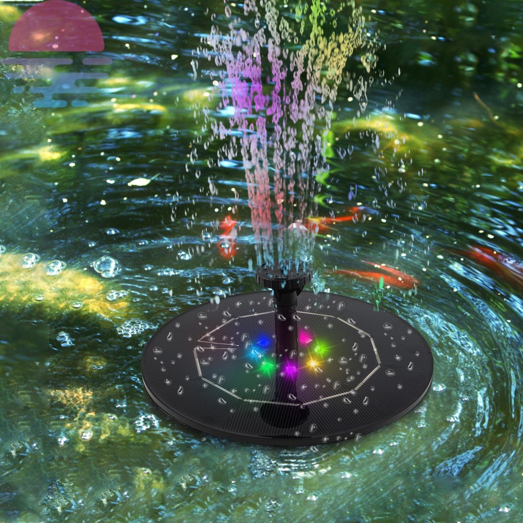 Fonte Solar Com Luz LED Superior Rotativa Vara Bomba De Água 8 Bicos DIY Kit SHOPSKC6355 em Oferta na Shopee