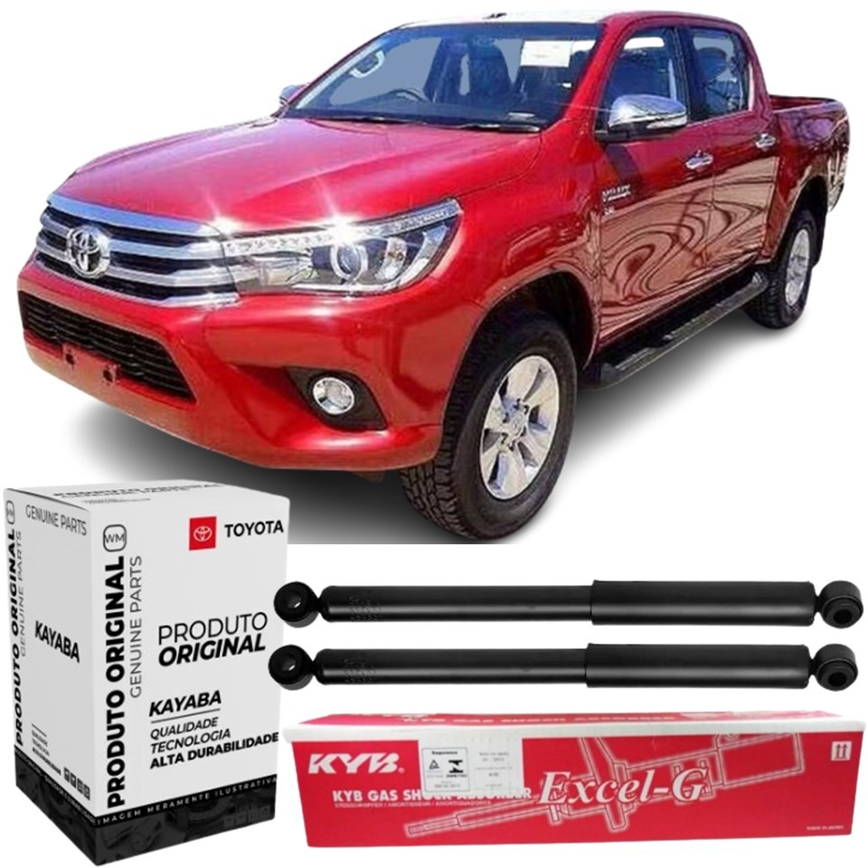 Par Amortecedor Traseiro Original Toyota Hilux Pick-up 2006 a 2015 (KITKY02) em Oferta na Shopee