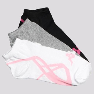 Kit Meia Kappa 3 Pares Cano Baixo Branca Cinza e Preta em Oferta na Shopee