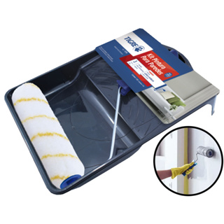 Kit Para Pintura Multiuso Antirrespingo Econômico Com Rolo + Bandeja Plástica Resistente Tigre em Oferta na Shopee