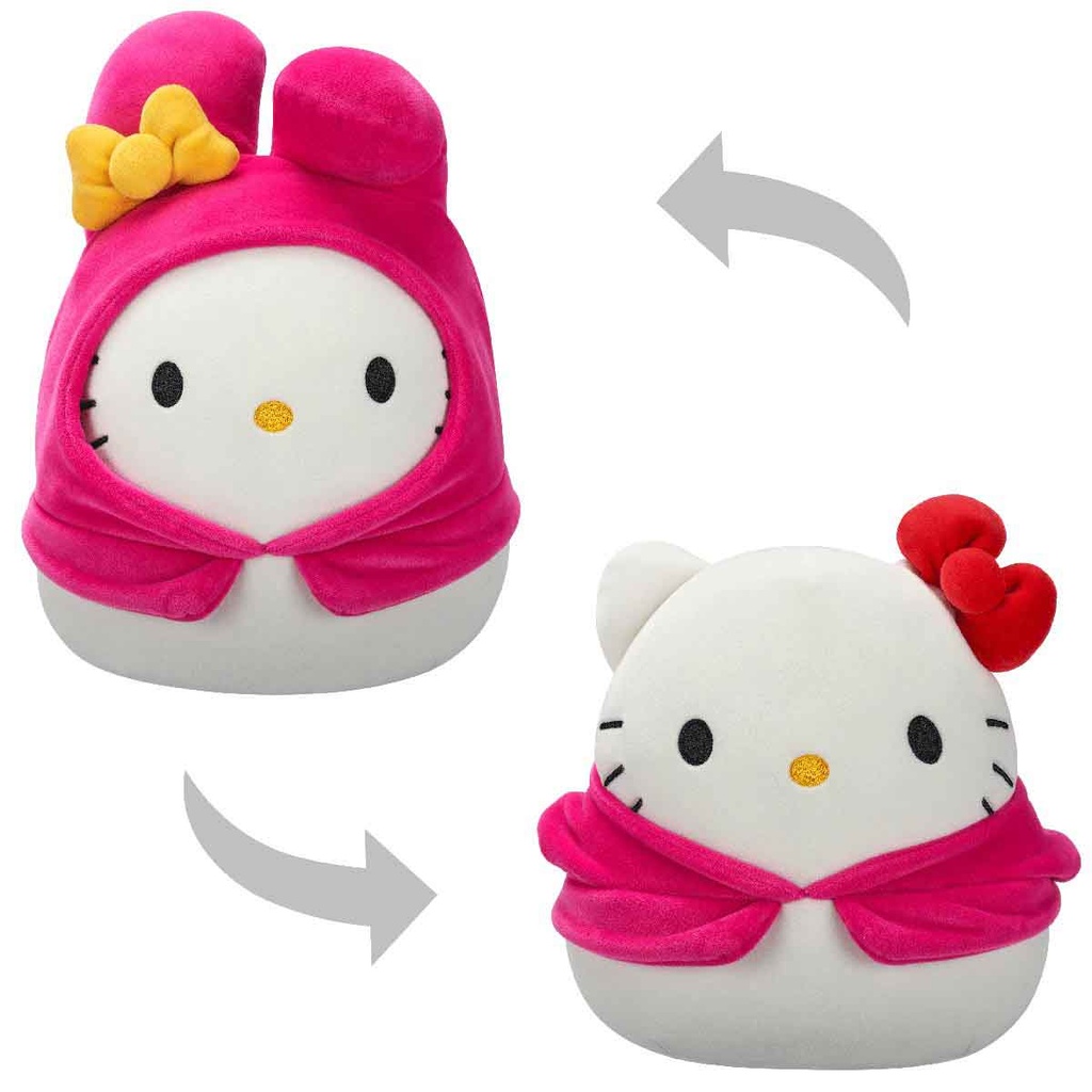 1 Pelúcia Hello Kitty 20cm Fantasia My Melody - Squishmallows - Mom & Baby