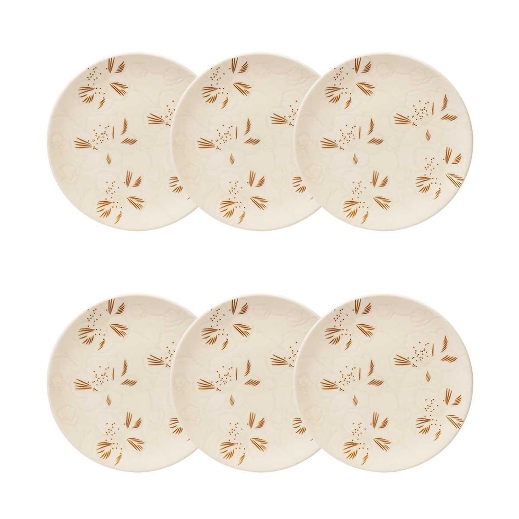 Jogo de 6 Pratos Sobremesa 20 cm Oxford Unni Orquídea em Oferta na Shopee