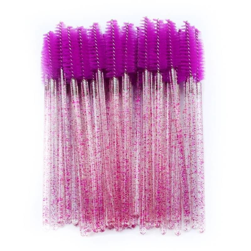 DAFU - Kit com 20 Escovinhas Glitter Descartáveis Para Cílios e Sobrancelhas - Roxa em Oferta na Shopee