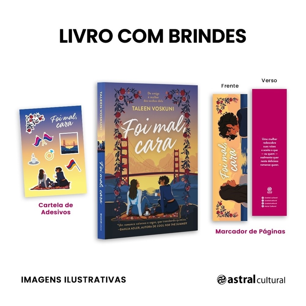 Foi mal, cara + cartela de adesivos + marcadorLivros LD+MS