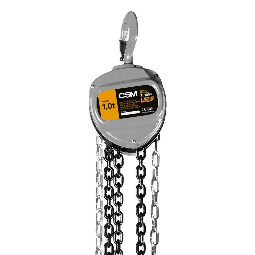 Talha Manual de Corrente 1 Ton Elevação 8 metros Csm em Oferta na Shopee