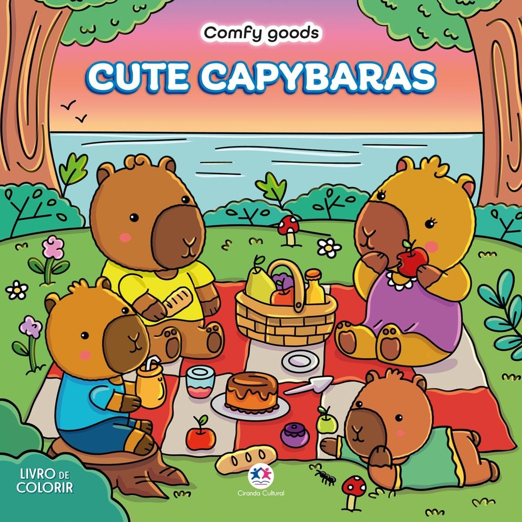 Cute capybaras | Livro De Colorir