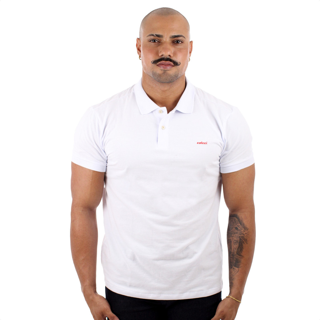 Camiseta Polo Colcci 03115 Branco - Masculino em Oferta na Shopee