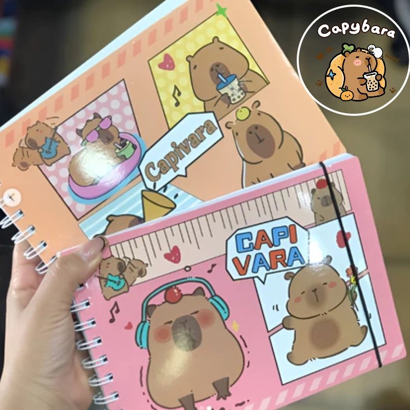 Livro de Colorir Capivara cute 50 Folhas Com Acetato Holográfica Coloring Book infantil,Promoção