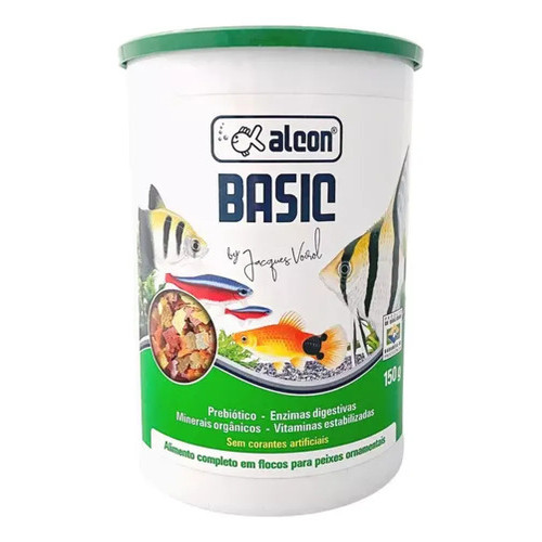 Ração Peixe Alcon Basic Flocos 150g Alimento Completo