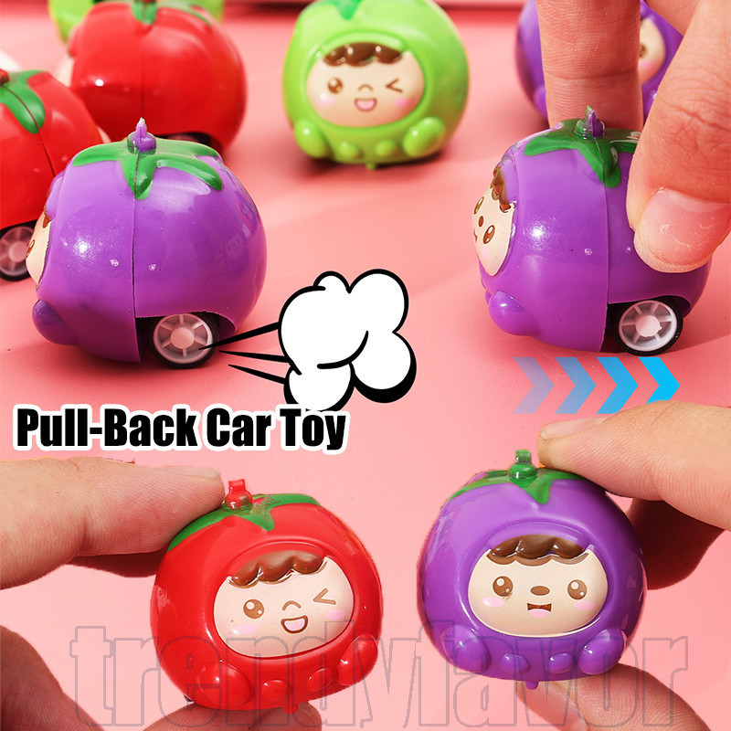 5/20 Unidades De Brinquedo Criativo Para Carro Retrátil De Frutas-Brinquedos De Relógio De Plástico-De Festa Infantil-De