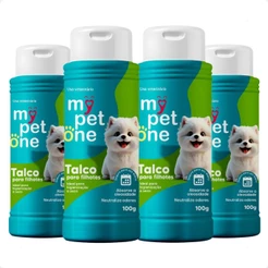 Kit 4 Talco Higiênico Perfumado Para Cães Filhotes Mypetone - 100g