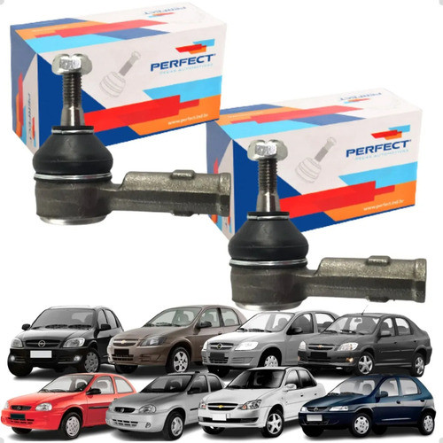 Par Kit Terminal Direção Gm Chevrolet Corsa Celta Prisma