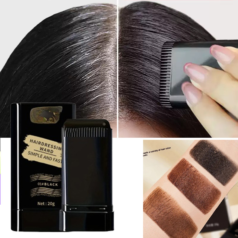 Rapid Dye Stick Para Cobertura De Cabelos Grisalhos De Longo Prazo Com Aplicador De Pincel em Oferta na Shopee