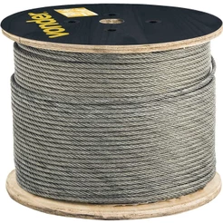 Cabo Aço Galvanizado 6.35mm 6x19S Com Alma Vonder