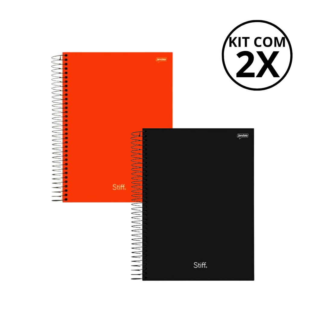 Kit Com 02 Cadernos Universtário 1 Materia Stiff -Jandaia KIT 06