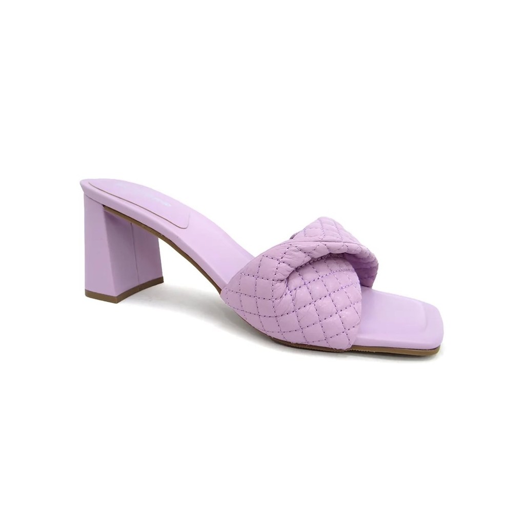 Tamanco Bottero Couro Salto Bloco 342805 Lilac