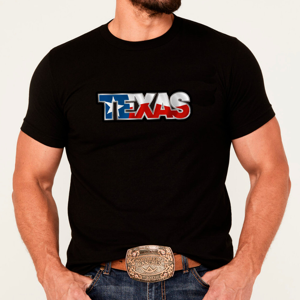 T-shirt Camisa Linda Camisa Bandeira Texas Lançamento Farm Agro Camiseta Country T-Shirt Rodeio 100% Algodão 30.1 Premiu