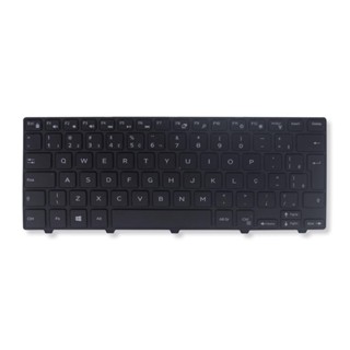 Teclado Para Notebook Dell Inspiron P53g 14 3000 3442 3443 Cor Preto Idioma Português Brasil em Oferta na Shopee