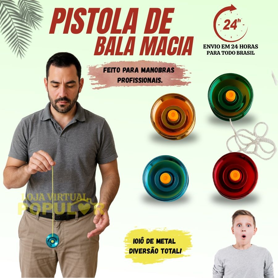 Yoyo Ioio De Metal Com Rolamento Profissional Responsivo - Io Iô Brinquedo Aluminio Super Speed