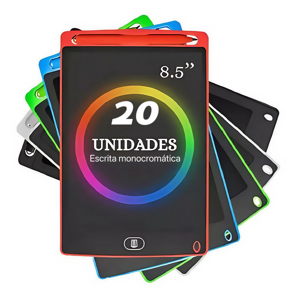 Kit 20  Tablete de escrita infantil monocromático