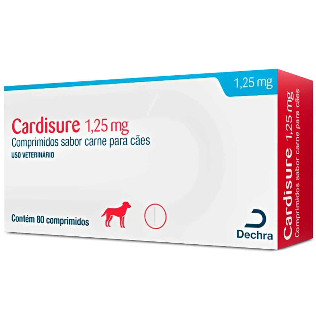 Cardisure 1,25mg Dechra 80 Comprimidos Para Cães em Oferta na Shopee