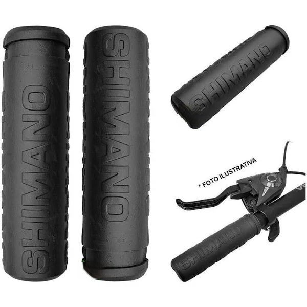 Par de Manopla Luvinha Punho Shimano Bike Preta Mtb em Oferta na Shopee