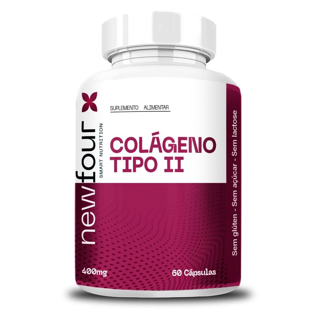 Colágeno Tipo II 400mg - 60 Cápsulas New Four