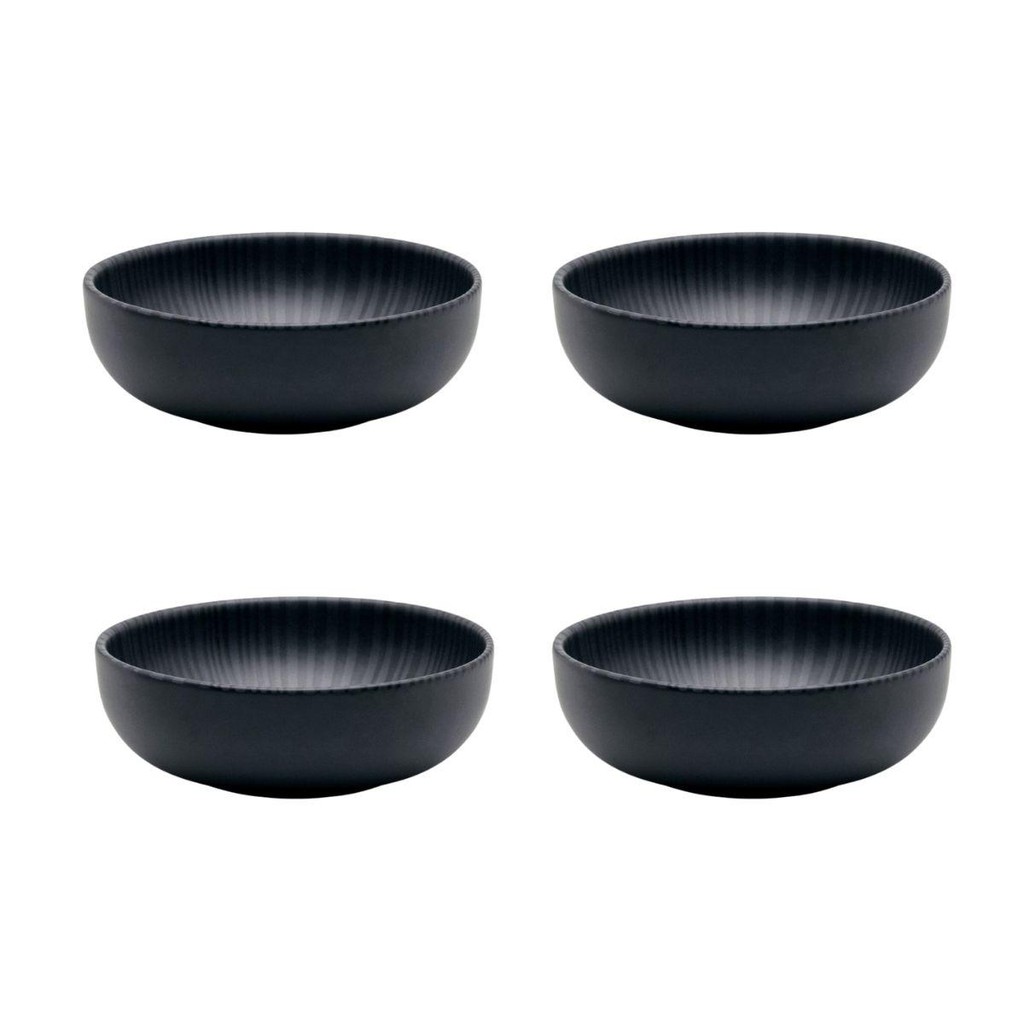 Jogo de 4 tigelas 600ml Oxford Flat Ônix em Oferta na Shopee