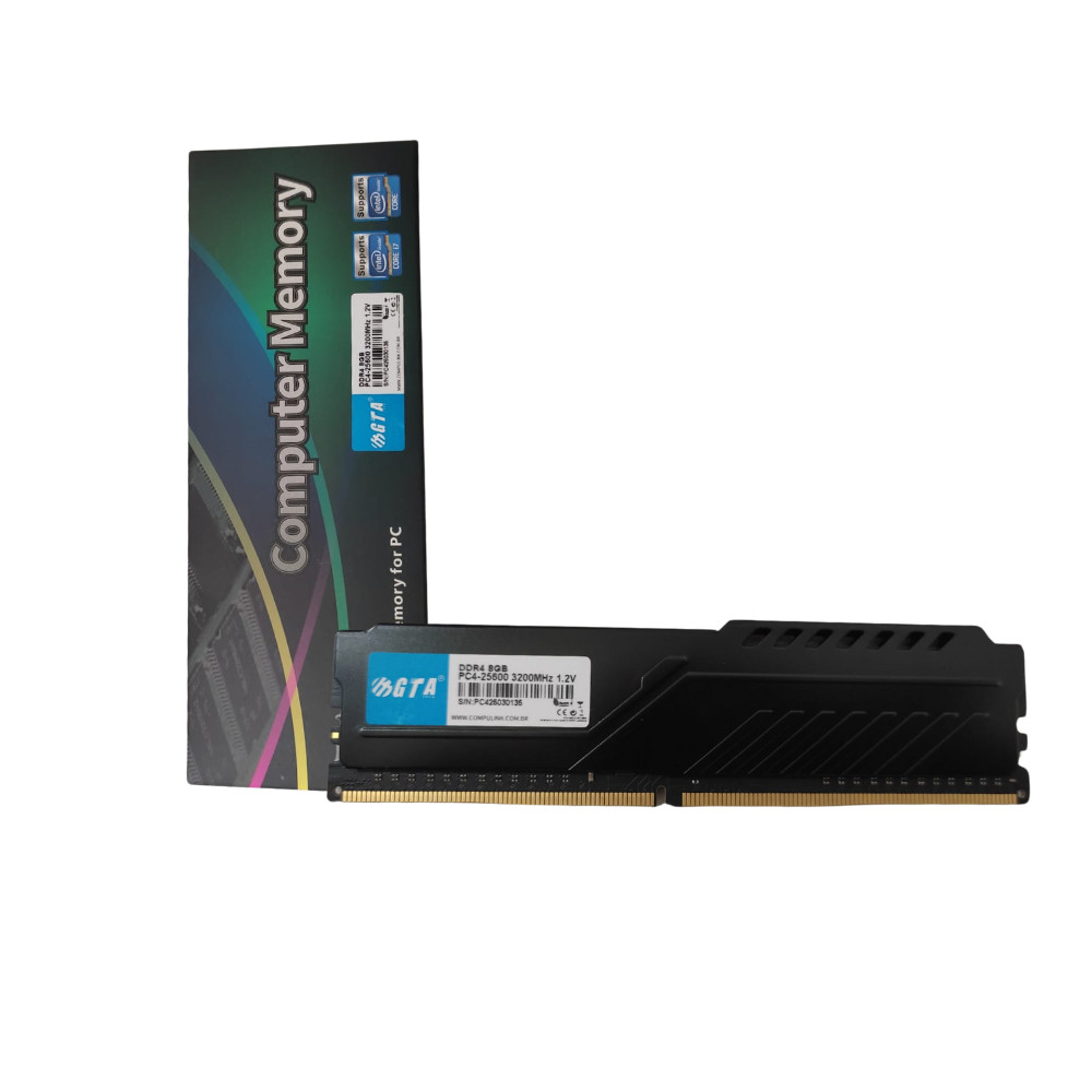 Memória RAM 8gb GTA Tech DDR4 3200MHz Cl22 1.2V C/Dissipador