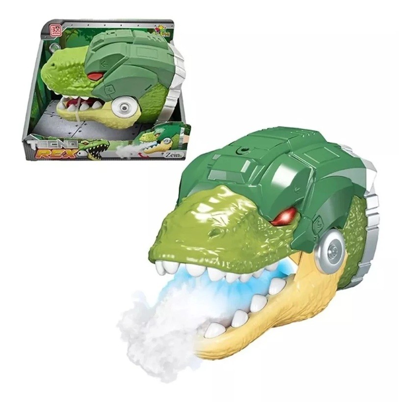 Dinossauro Cabeça Lança Chama Art Brink