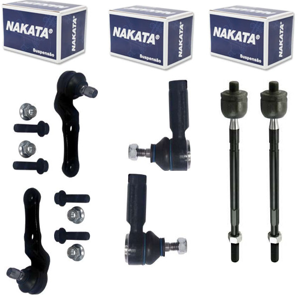 Kit 2 Barra + 2 Pivo + 2 Terminal direção Hidraulica Corsa Celta 1998 a 2010 Nakata em Oferta na Shopee