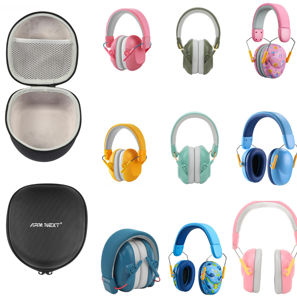 Kit Abafador Ruído Infantil e Adulto + Case Aveludado Protetor Auricular Autismo Ajustável Conforto