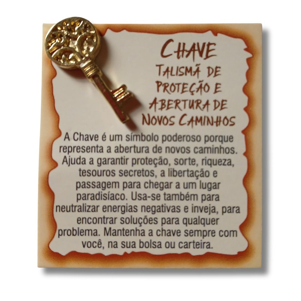 Talismã Amuleto Mini Chave - Mini talismã/amuleto para carteira em Oferta na Shopee