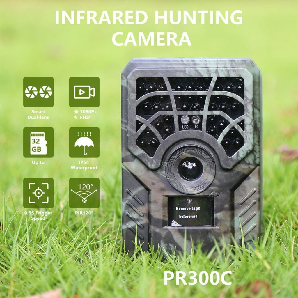 Câmera De Caça PR300C HD , Monitoramento De Visão Noturna , Viagens , Fácil De Transportar , Detector De Vida Selvagem ,