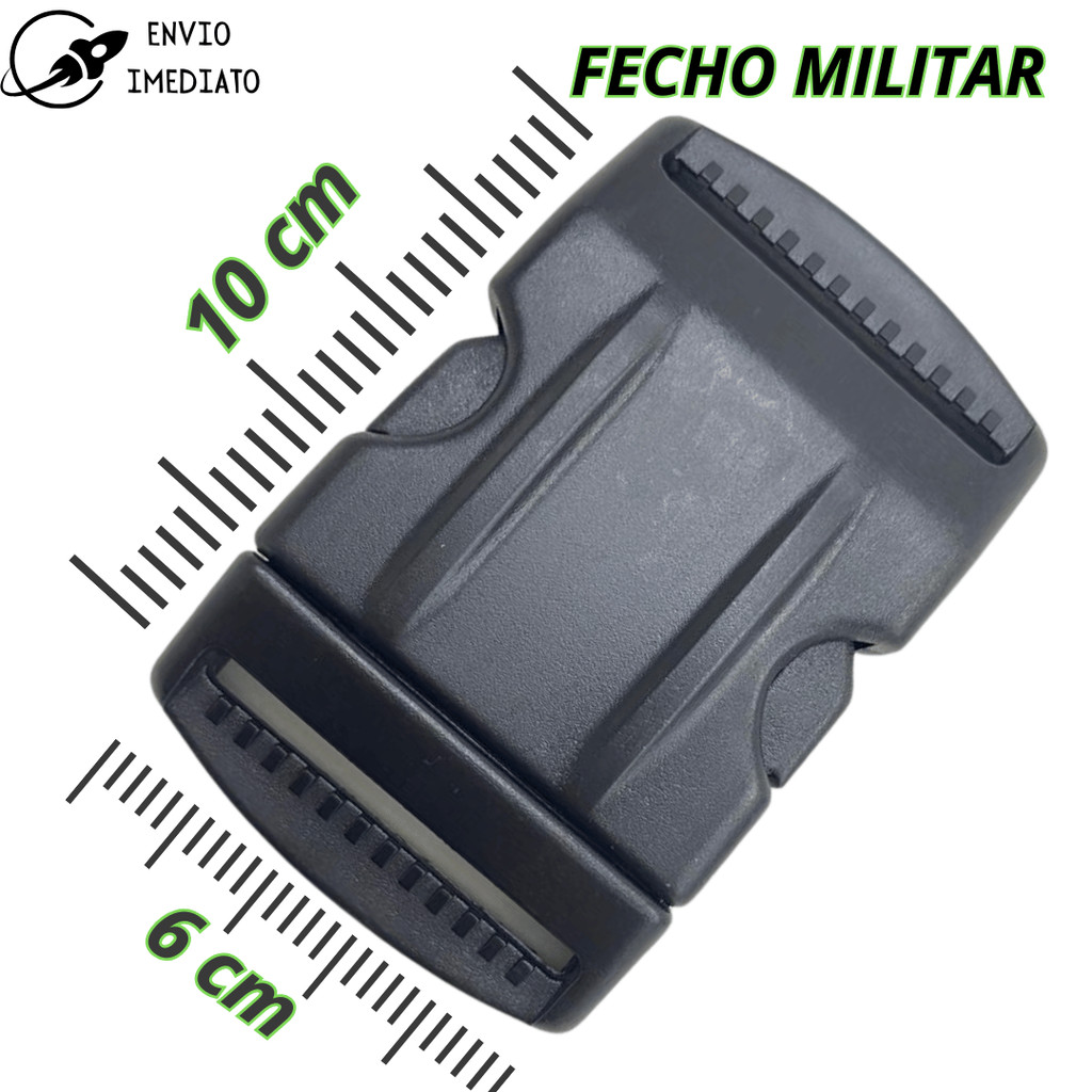 Fecho Tático Engate Rápido Reforçado de 50MM para Uso em Fivela para Cinto Militar em Oferta na Shopee