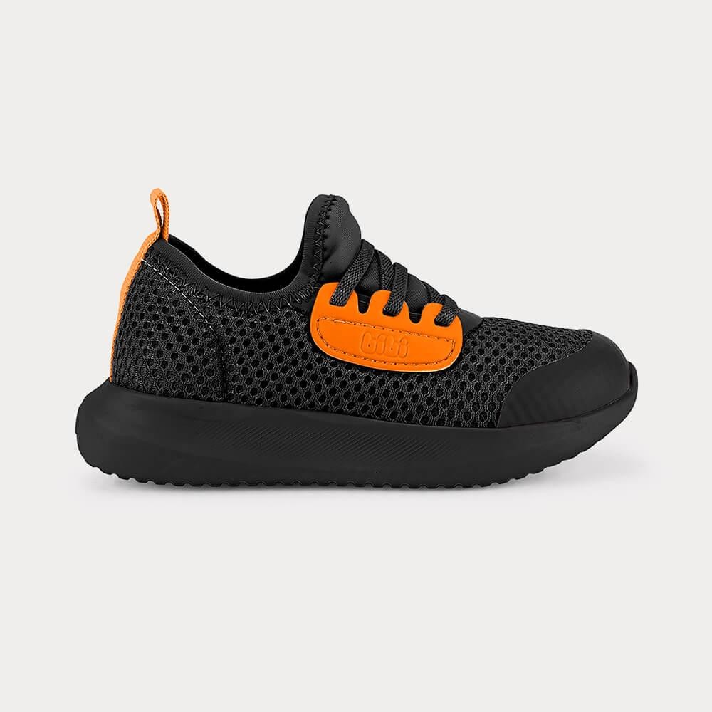 Tênis Infantil Bibi Flash Preto com Laranja em Oferta na Shopee