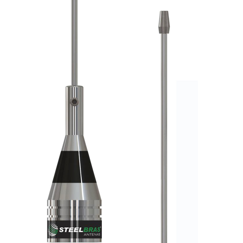Antena Móvel Vhf 57cm 100w 1/4 De Onda 130-900mhz Ap0186 Steelbras