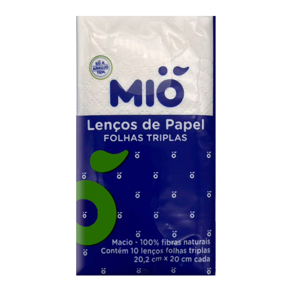 Lenço de Papel Mió de Bolso Folhas Tripla 10 Unidades - Home Appliances