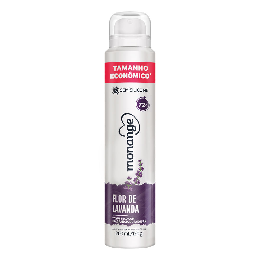 Desodorante Monange Flor de Lavanda Aerossol Feminino Antitranspirante 200ml - Beauty
