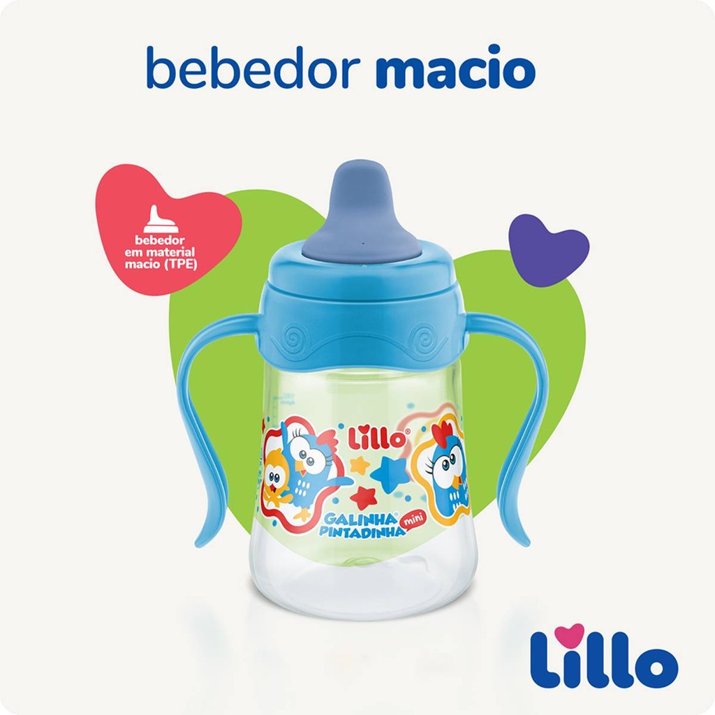 Detalhes do Copo de Treinamento c/ Alça Galinha Pintadinha 180ml - Lillo