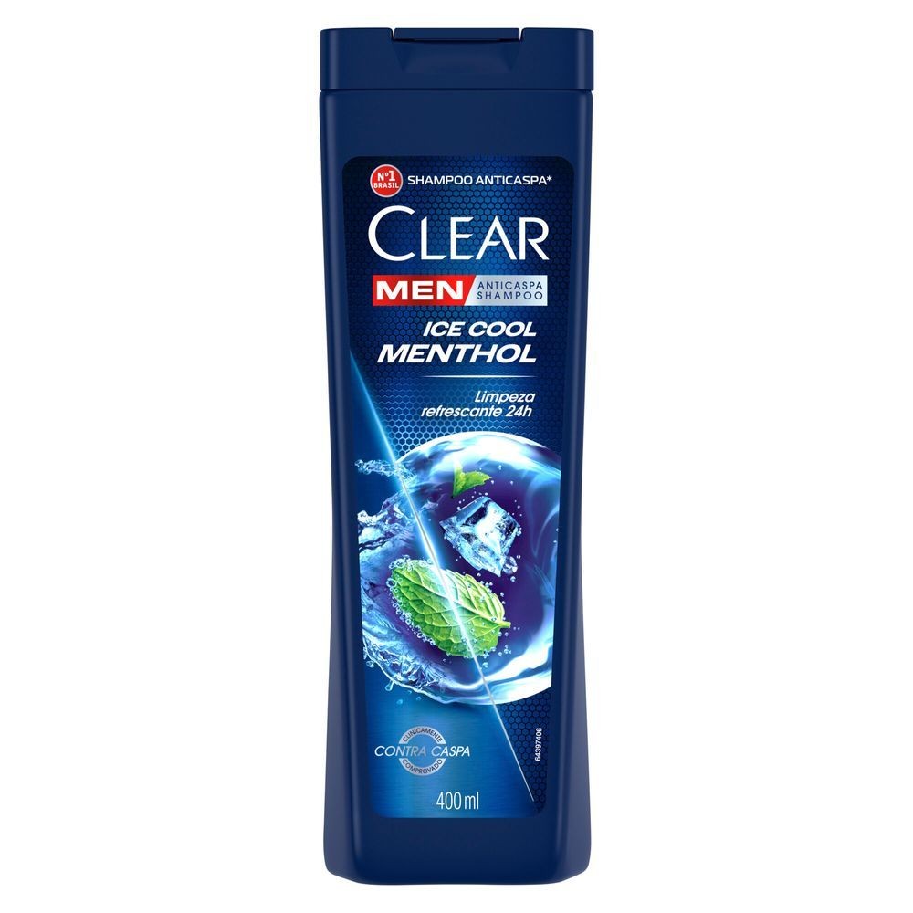 Shampoo Anticaspa Clear Men Ice Cool Menthol 400mL - Beauty