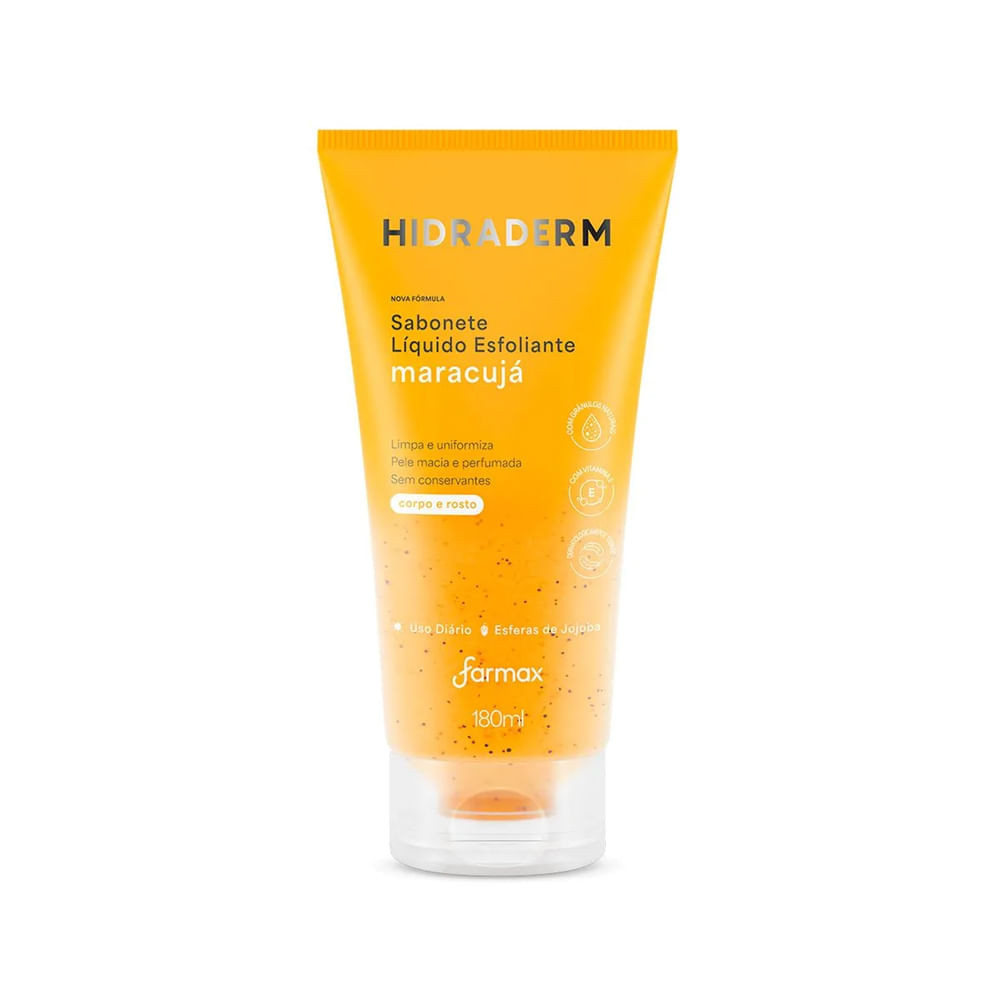 Sabonete Líquido Esfoliante Hidraderm Maracujá 180ml - Beauty