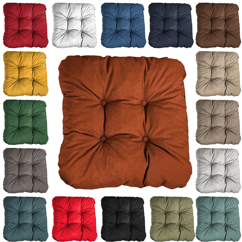 Almofada Assento 45x45 Impermeável AcquaBlock Pallet Futton Futon Área Externa Cadeira Junco Vime Resistente Sol e Chuva
