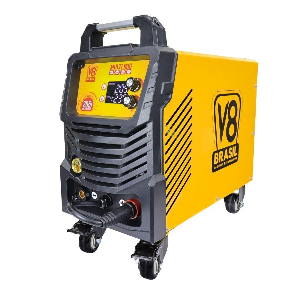 Máquina de Solda V8 Brasil 205A Monofásica 220V Solda Gás