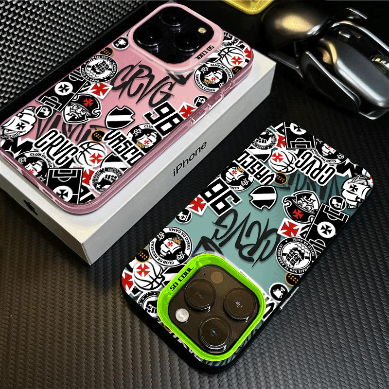 Capa Celular  time Vasco futebol  para iPhone 16 15 14 13 12 11 pro max xr xs max  14 15 16 plus capinha anti impacto em Oferta na Shopee