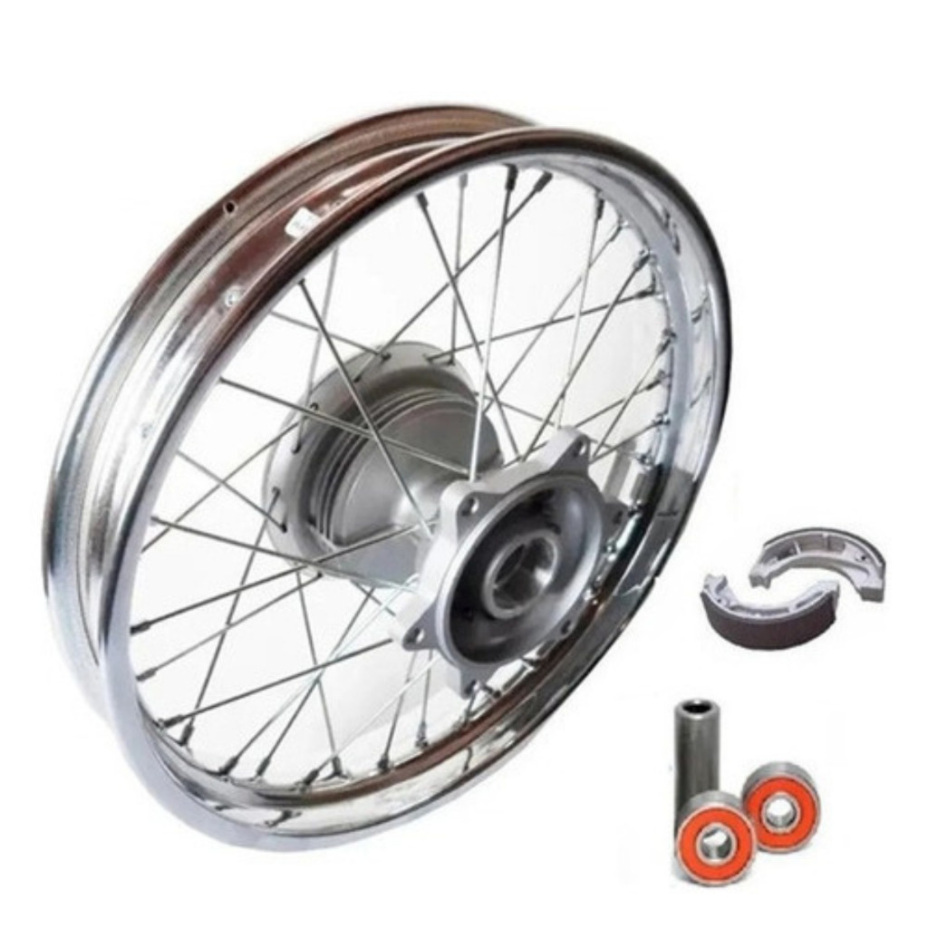 Roda Traseira Raiada 4mm Bros 125 150 160 + Lona + Rolamentos