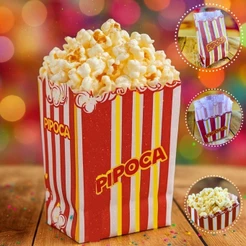 200 SACO PIPOCA LISTRA VERMELHA (PLUMA)(CHOCO)