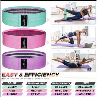 Kit 3 Faixas Elásticas De Exercício Hip Resistance Bands Para Malhar em Casa em Oferta na Shopee
