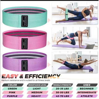 Kit com 3 faixas elásticas de exercício