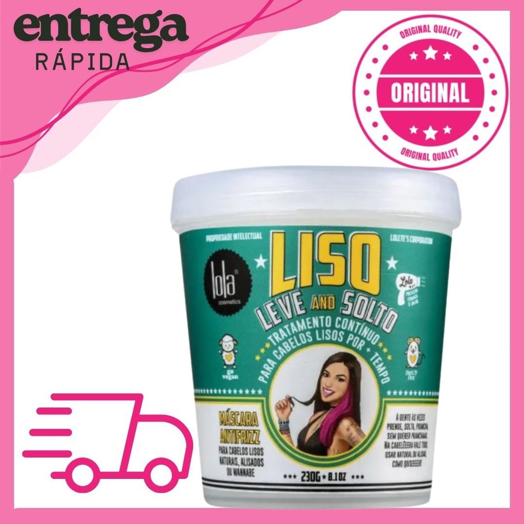 Lola Cosmetics Liso, Leve and Solto - Máscara Capilar - 230g em Oferta na Shopee